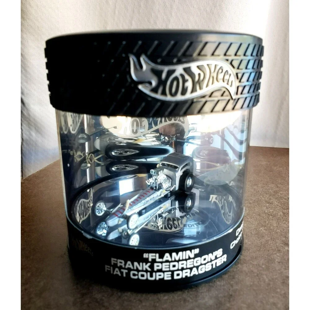 SHOWCASE HOT WHEELS DESIGNER'S FIAT Silver COUPE DRAGSTER FLAMIN FRANK PEDREGON